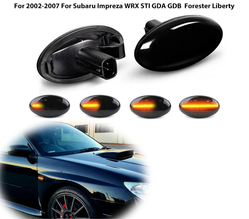 HyperFlash Dynamic LED Side Markers – Hyperspeed Sequential Blinkers for Subaru WRX STI, Impreza, Forester & Legacy