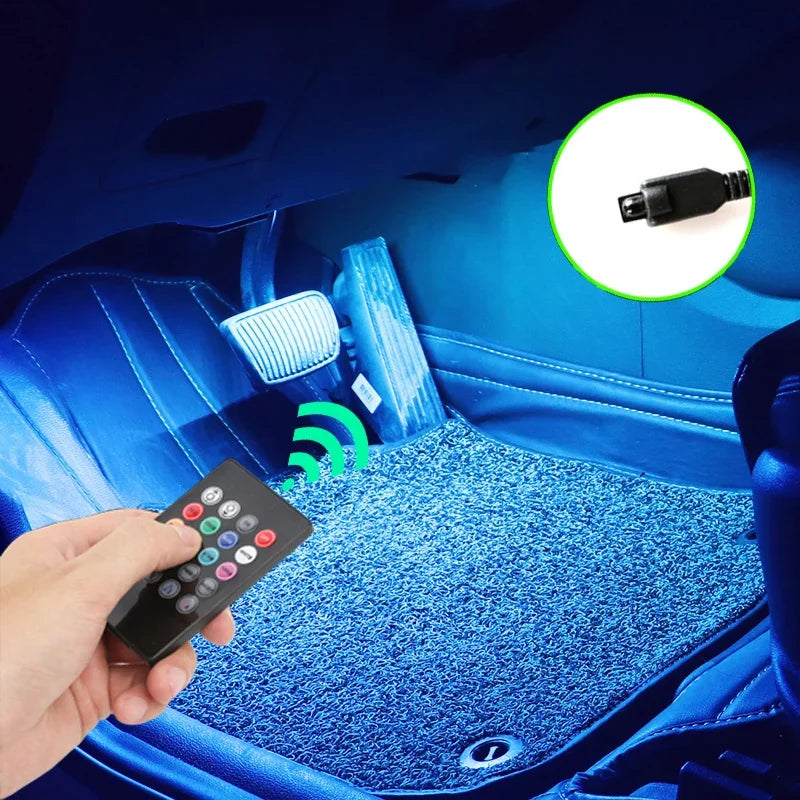 LumeGlow™ RGB LED Car Ambient Lights – App & Music Sync With App or Remote control.