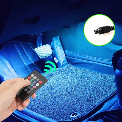 LumeGlow™ RGB LED Car Ambient Lights – App & Music Sync With App or Remote control.