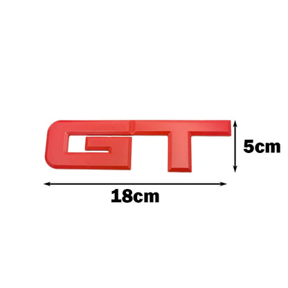 GT Metal Badge Emblem - Aggressive 3D Logo for Ford Mustang GT