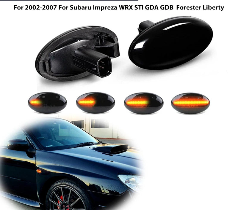 HyperFlash Dynamic LED Side Markers – Hyperspeed Sequential Blinkers for Subaru WRX STI, Impreza, Forester & Legacy