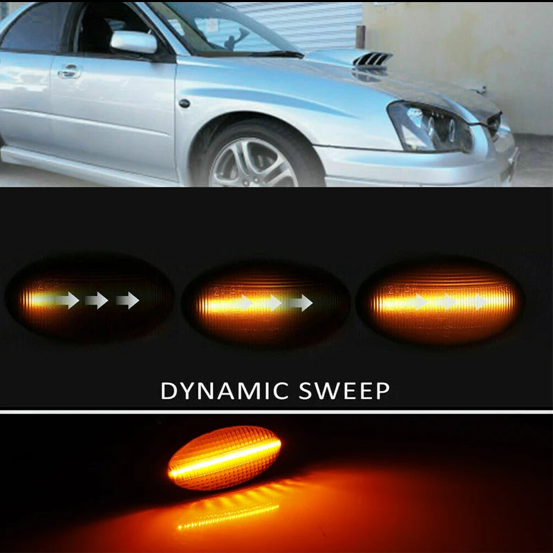 HyperFlash Dynamic LED Side Markers – Hyperspeed Sequential Blinkers for Subaru WRX STI, Impreza, Forester & Legacy